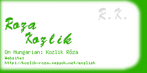 roza kozlik business card